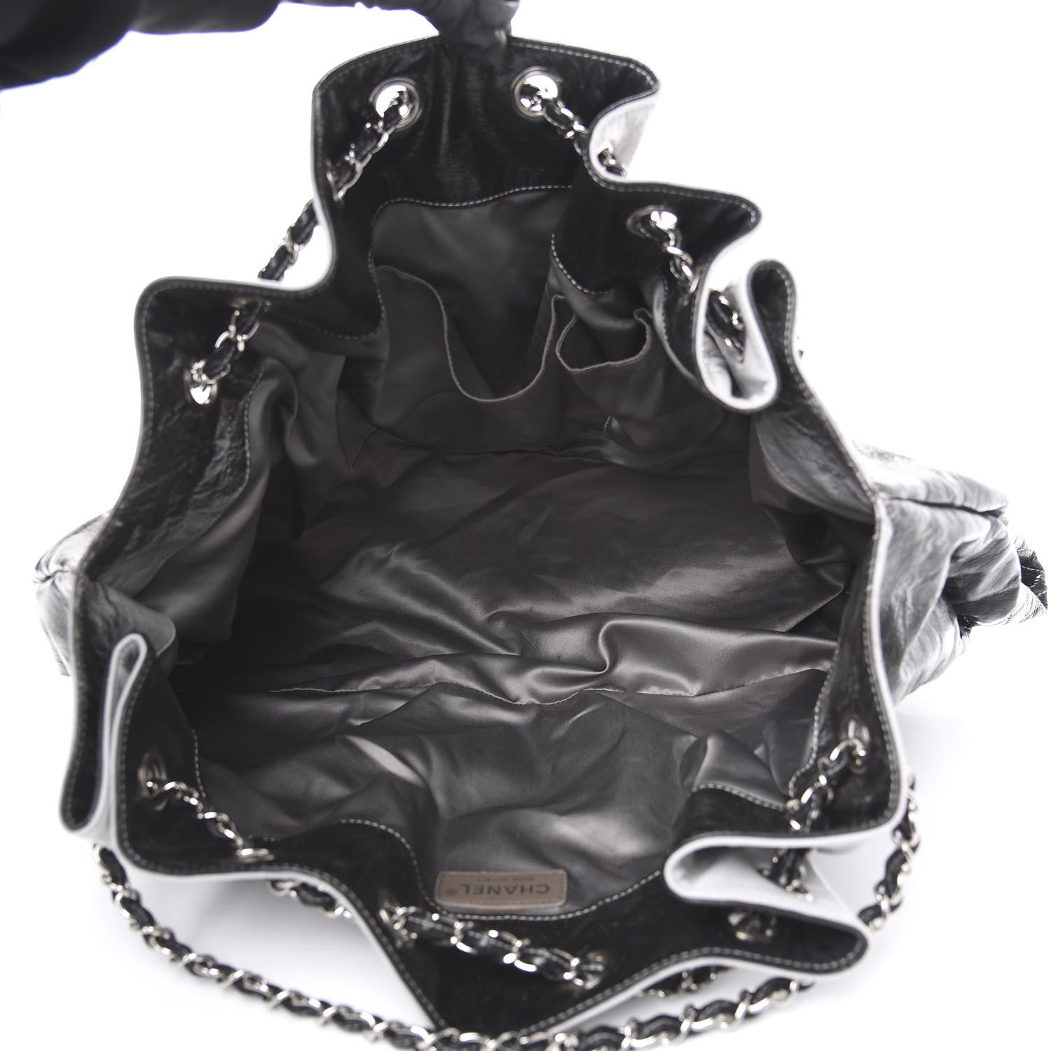 Chanel Vinyl Quilted Melrose Degrade Tote Black 5 of 12