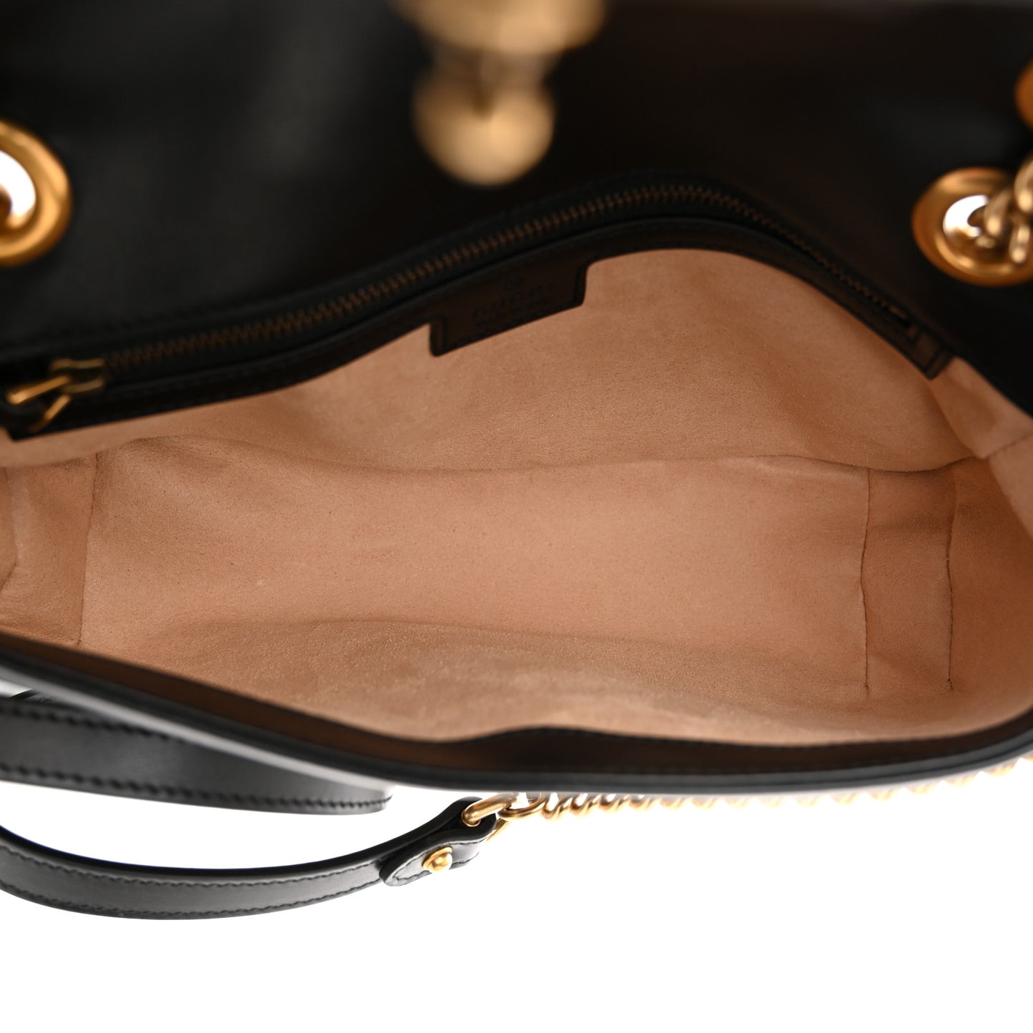 Calfskin Matelasse Small GG Marmont Shoulder Bag Black