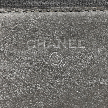 Chanel Metallic Aged Calfskin Quilted Wallet on Chain WOC Silver 6 of 14