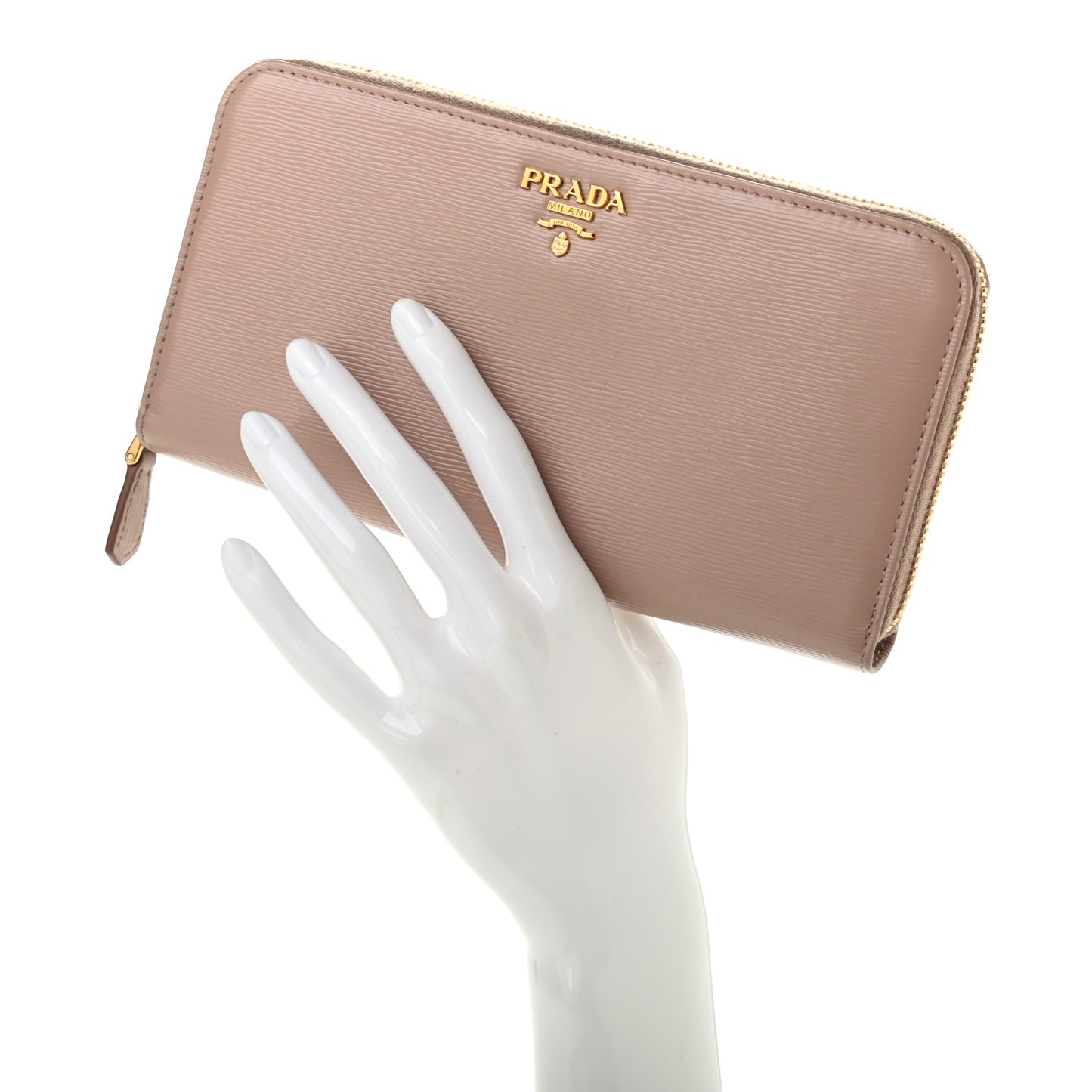 Vitello Phenix Zip Around Wallet Cammeo