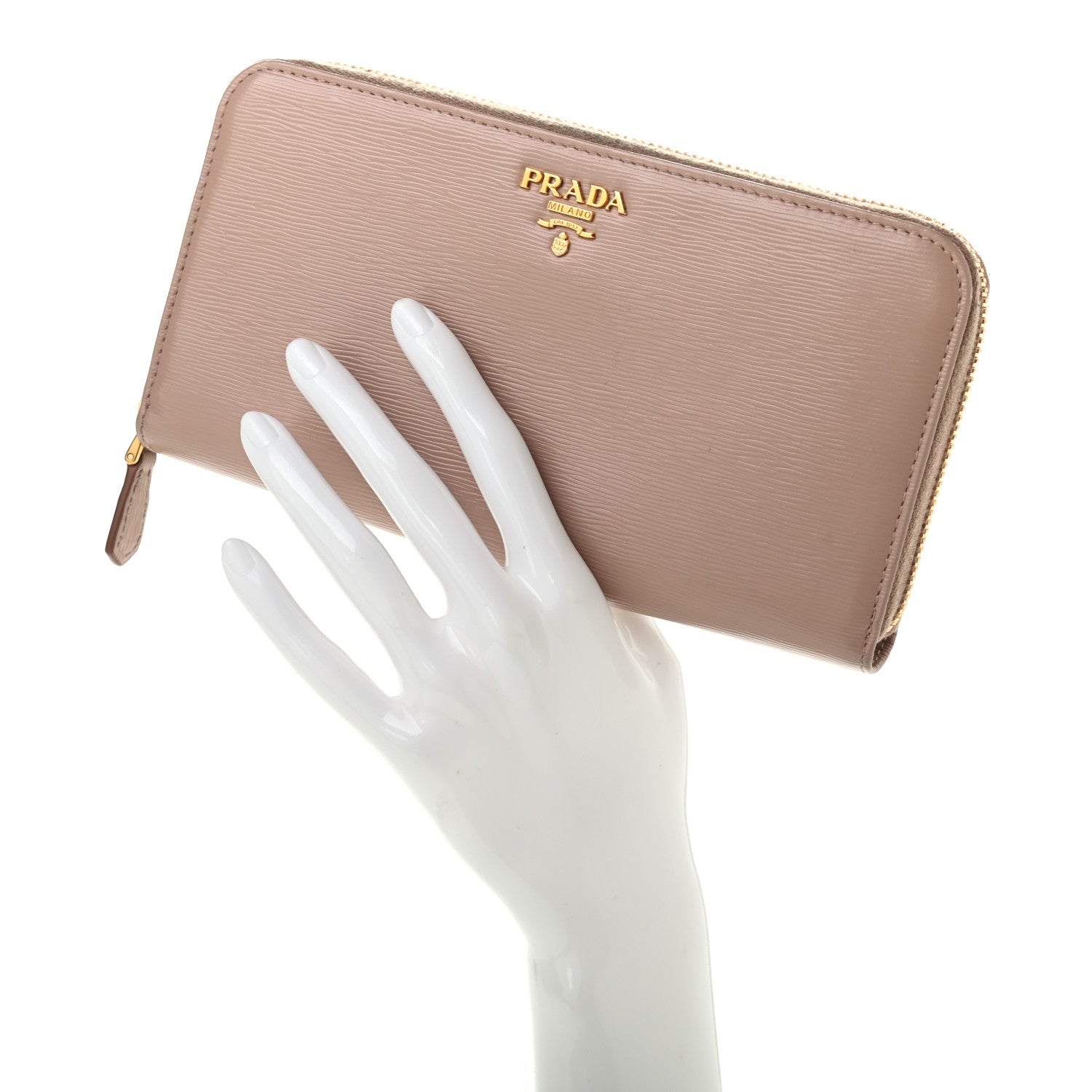 Prada Vitello Phenix Zip Around Wallet Cammeo 2 of 9