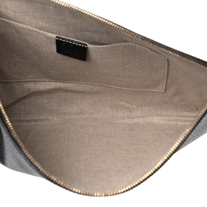 Gucci Pebbled Calfskin Large Bamboo Clutch Black 5 of 8