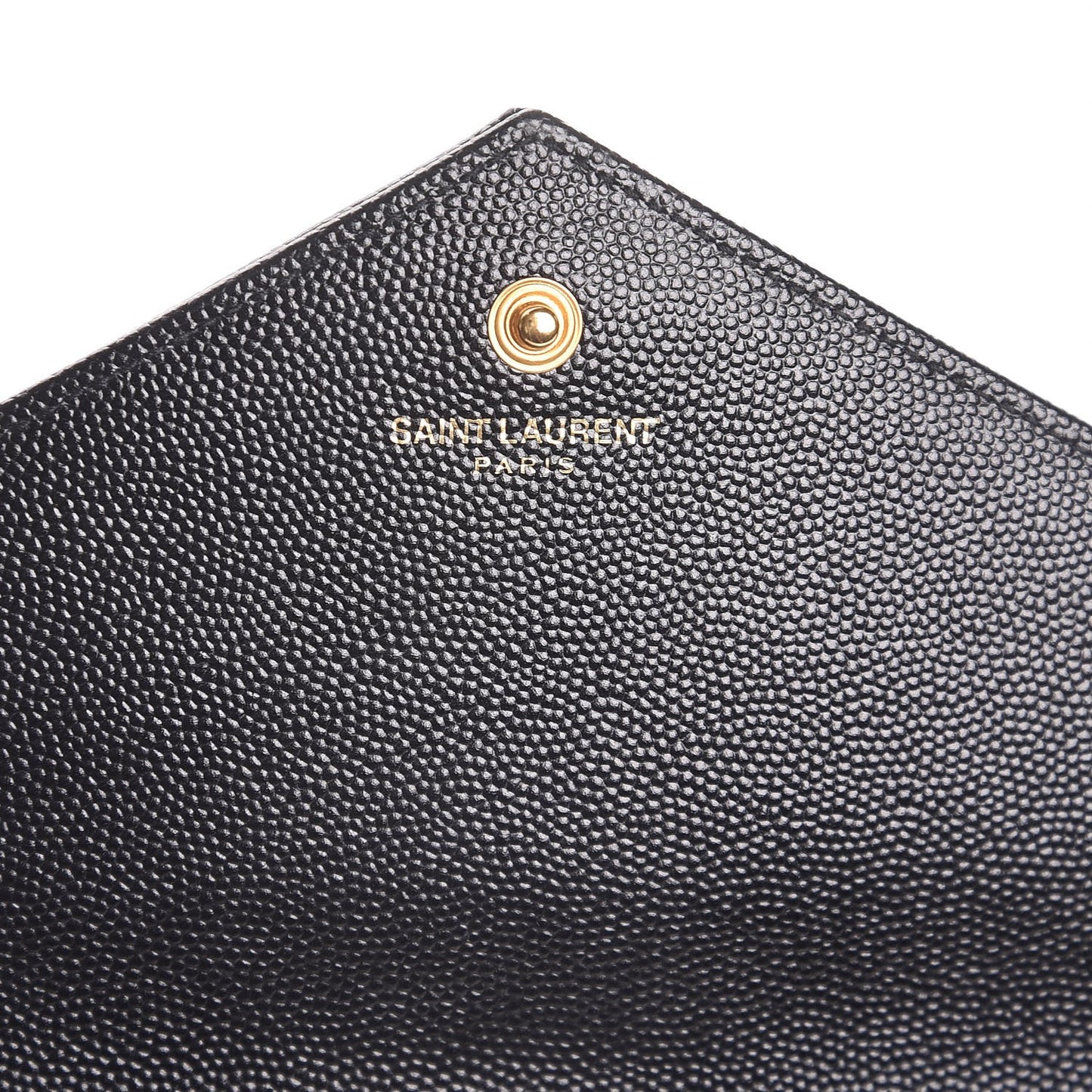 Grain De Poudre Matelasse Chevron Monogram Chain Wallet Black
