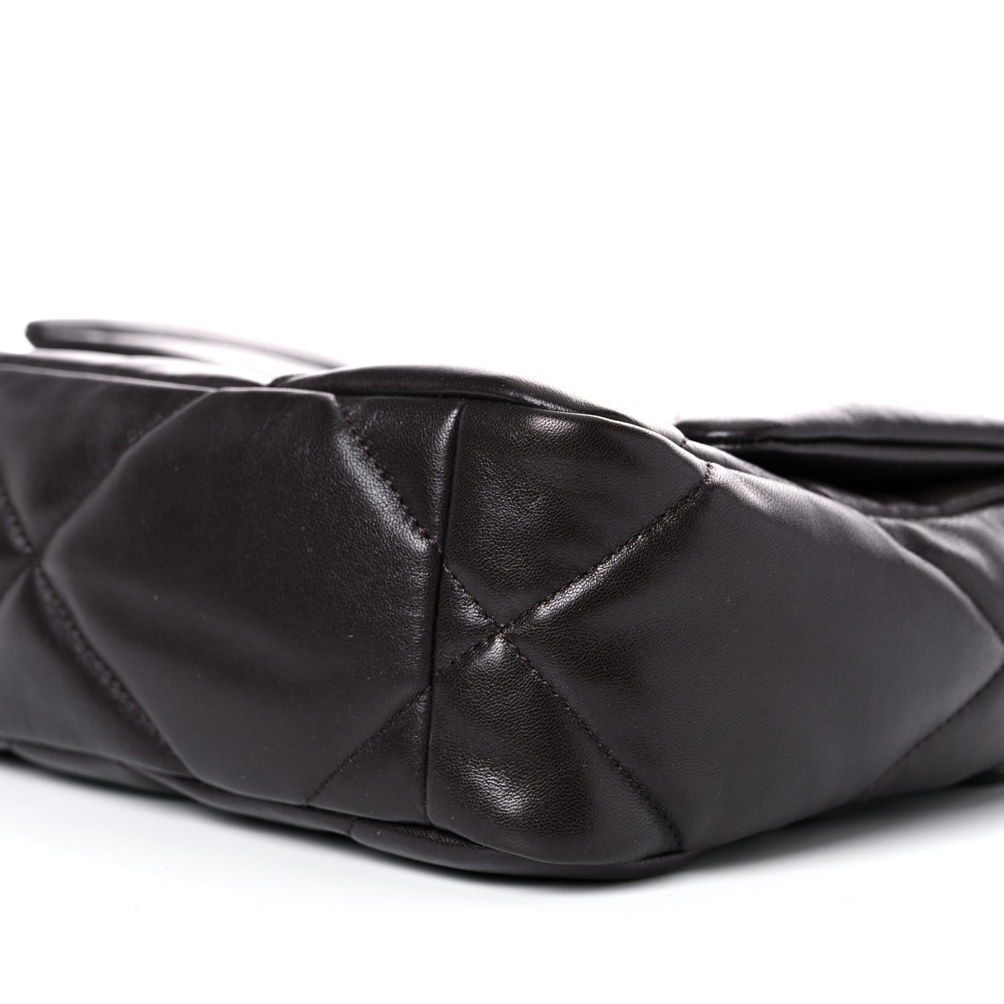 Lambskin Quilted Medium Chanel 19 Flap Dark Brown