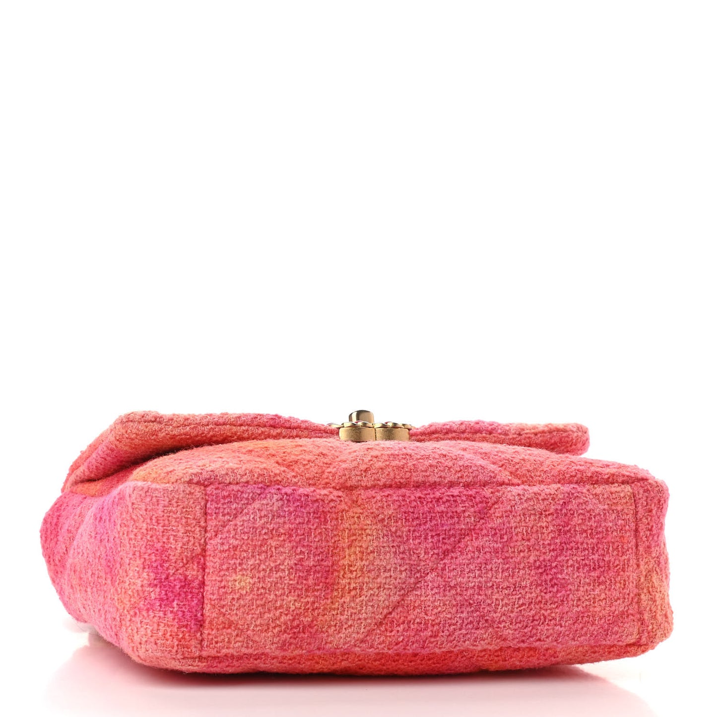 Tweed Quilted Medium Chanel 19 Flap Coral Pink