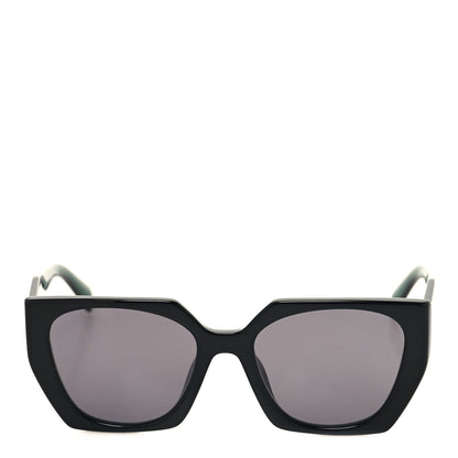 Prada Acetate Marble Effect Geometric Sunglasses SPR 15W Black Green 3 of 7