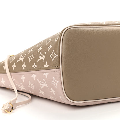 Louis Vuitton Empreinte Monogram Spring In The City Neverfull MM Kaki Beige Cream 9 of 10