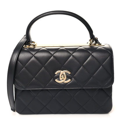 Chanel Lambskin Quilted Small Trendy CC Dual Handle Flap Bag Dark Grey 1 of 11