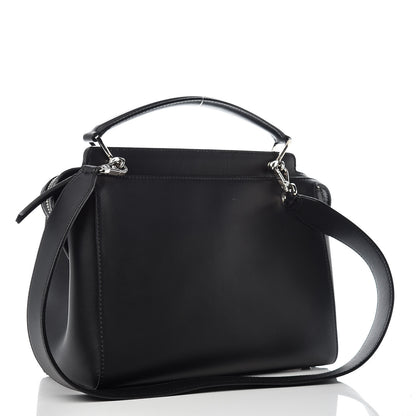 Fendi Vitello Baltico Dolce DotCom Satchel Black Blue Royal 3 of 11