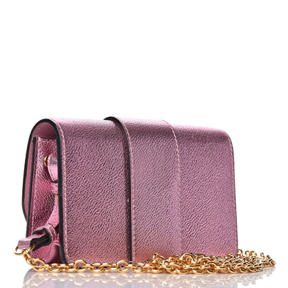 Burberry Metallic Grainy Calfskin Mini Buckle Bag Pale Orchid 3 of 8