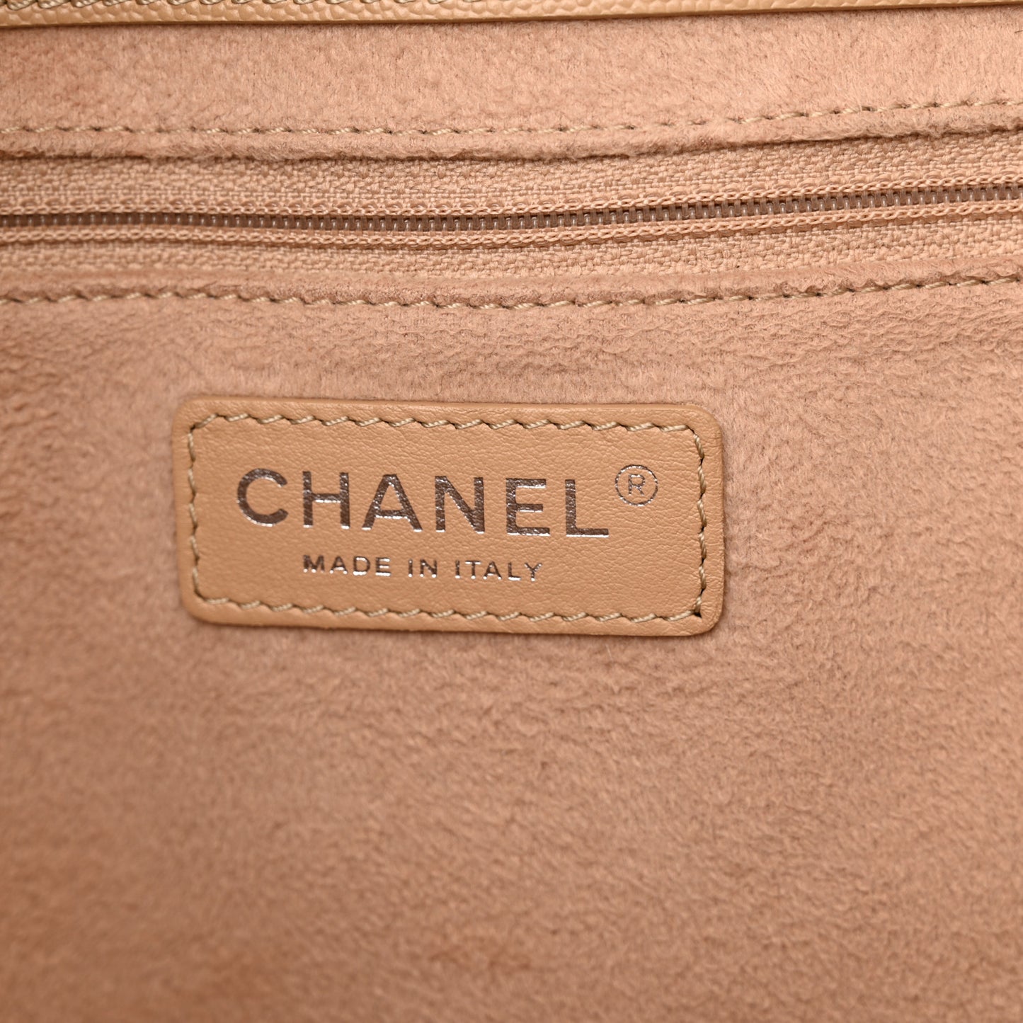 Caviar Small Studded Deauville Tote Beige
