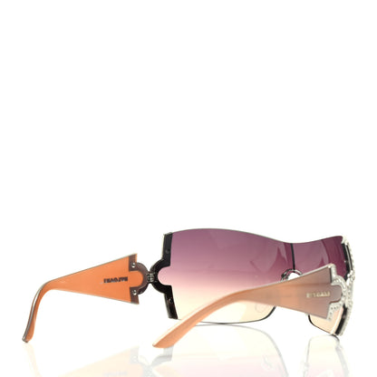 Bulgari Crystal 651-B Sunglasses Tan Purple 3 of 6