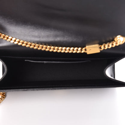 Saint Laurent Grain De Poudre Medium Classic Monogram Kate Satchel Black 5 of 15