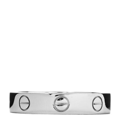 Cartier 18K White Gold Diamond 4mm LOVE Wedding Band Ring 52 6 3 of 4