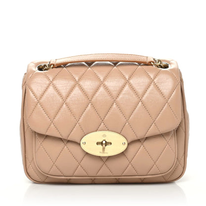 Mulberry Shiny Calfskin Quilted Small Darley Shoulder Bag Light Salmon 1 of 8