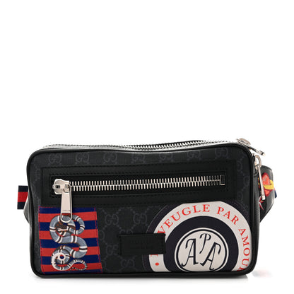 Gucci GG Supreme Monogram Night Courrier Belt Bag Black Multicolor 1 of 10