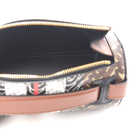 Burberry E-Canvas Monogram Stripe The Barrel Bag Bridle Brown 5 of 9