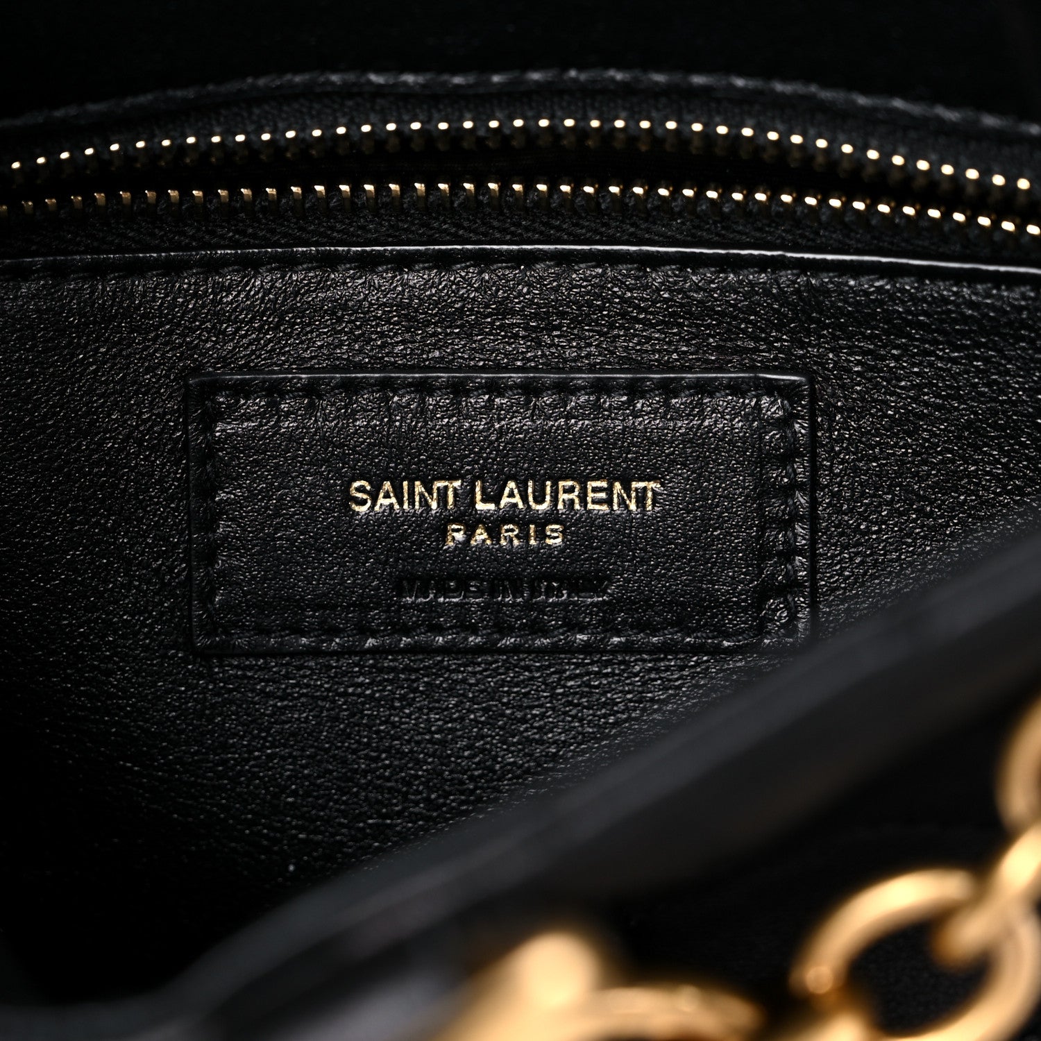 Saint Laurent Lambskin Quilted Mini Le Maillon Bucket Bag Black 6 of 12