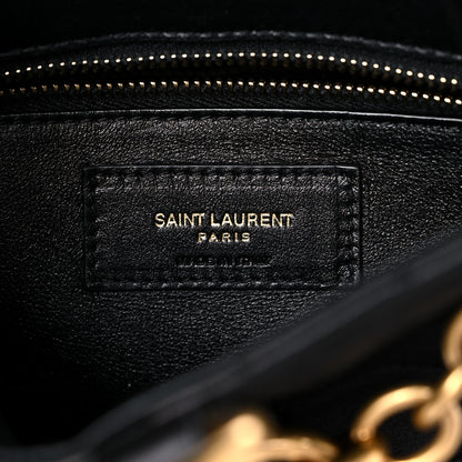 Saint Laurent Lambskin Quilted Mini Le Maillon Bucket Bag Black 6 of 12