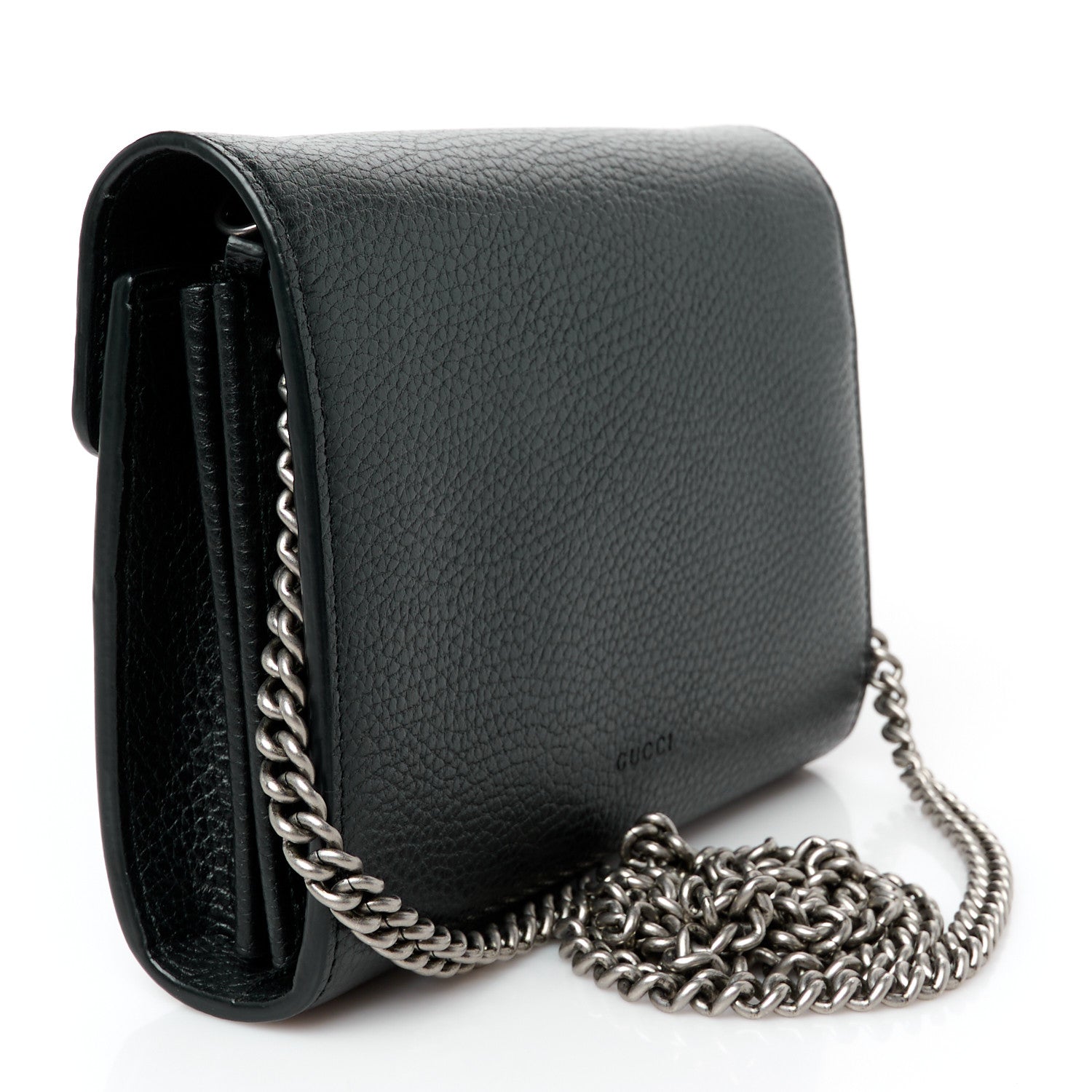 Gucci Calfskin Mini Dionysus Chain Wallet Black 3 of 10