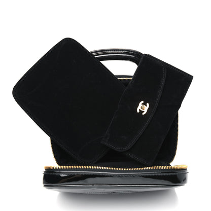 Chanel Patent CC Vanity Cosmetic Case Black 5 of 6