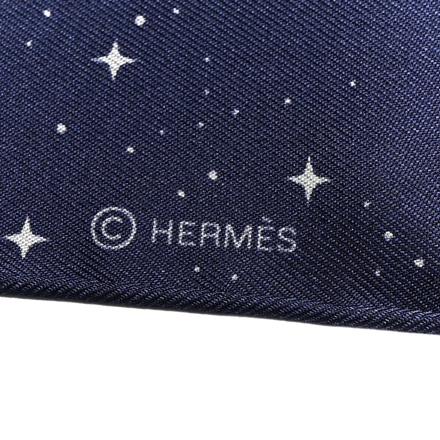 Hermes Silk Clair De Lune Double Face Scarf 90 Marine White Beige 5 of 6