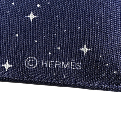 Hermes Silk Clair De Lune Double Face Scarf 90 Marine White Beige 5 of 6