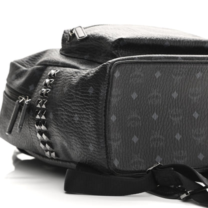 MCM Visetos Medium Side Studs Stark Backpack Black 8 of 9