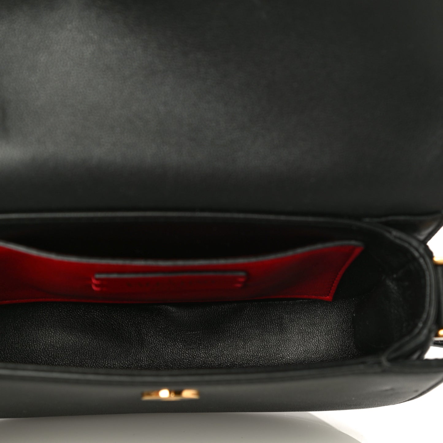 Calfskin Monochrome Small Supervee Crossbody Bag Black