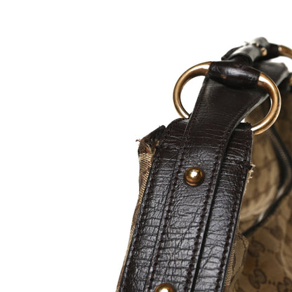 Gucci Monogram Medium Horsebit Chain Hobo Dark Brown 16 of 28