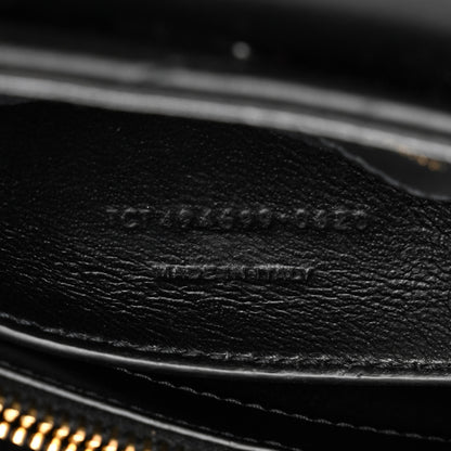 Saint Laurent Calfskin Y Quilted Monogram Small Loulou Chain Satchel Black 7 of 11