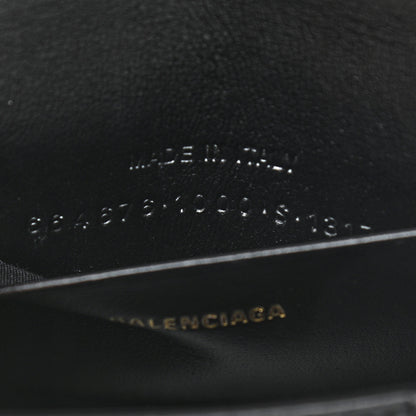 Balenciaga Shiny Box Calfskin Hourglass Top Handle Bag Mini with Chain Black 6 of 10