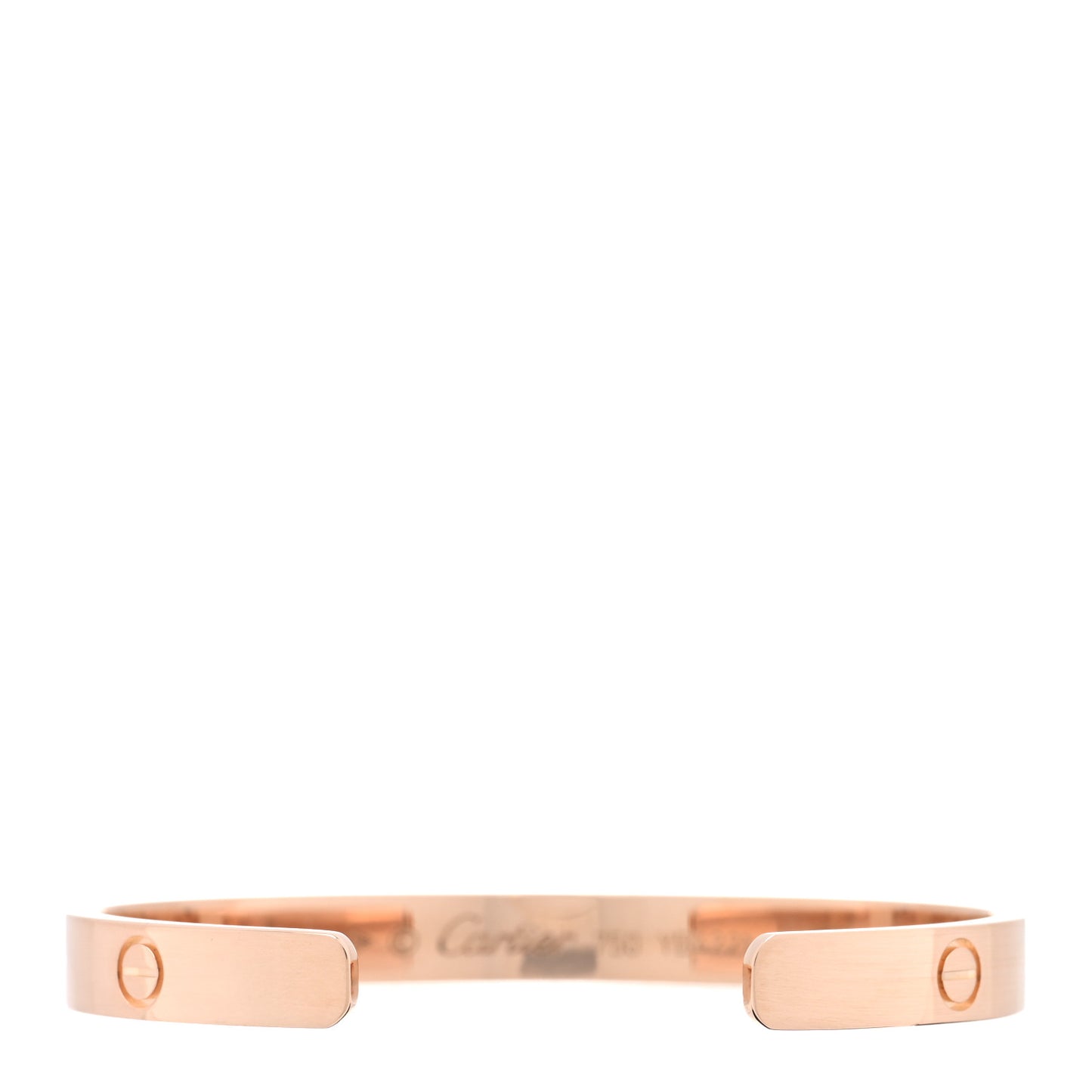 18K Pink Gold LOVE Cuff Bracelet 17