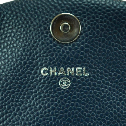 Chanel Caviar Half Moon Wallet On Chain Navy 5 of 9