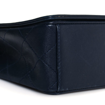 Chanel Sheepskin Quilted Vintage Mademoiselle Flap Navy 9 of 14