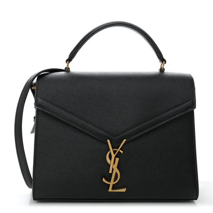 Saint Laurent Grain de Poudre Medium Classic Monogram Cassandra Top Handle Black Rouge Legion 1 of 10