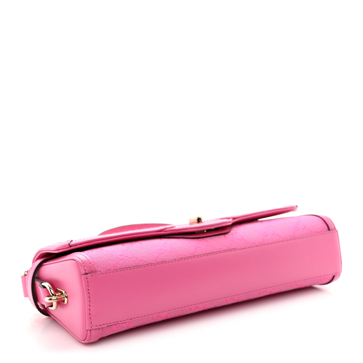 Gucci GG Monogram Textured Dollar Calfskin Small Luce Shoulder Bag Pink 4 of 10