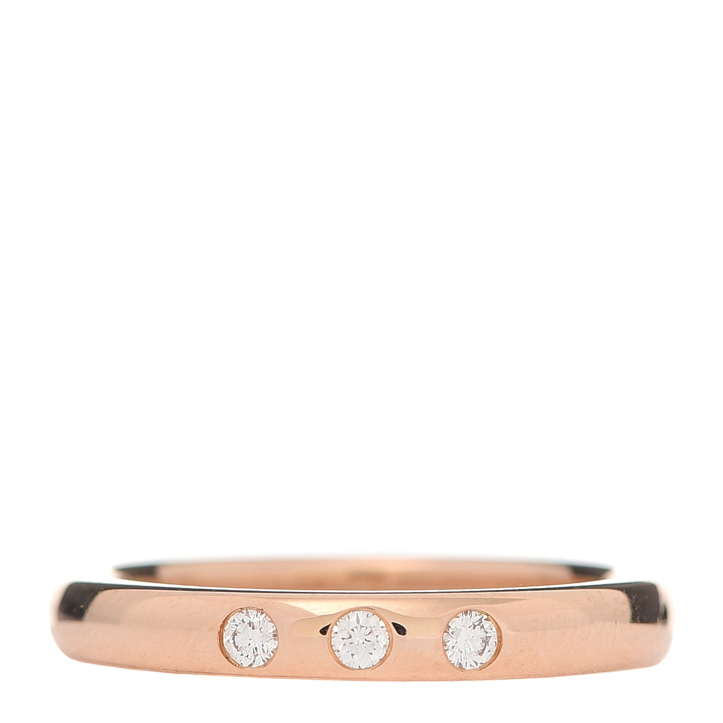 18K Rose Gold Diamond Stacking Band Ring 49 5