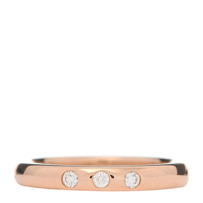 Tiffany 18K Rose Gold Diamond Stacking Band Ring 49 5 1 of 6