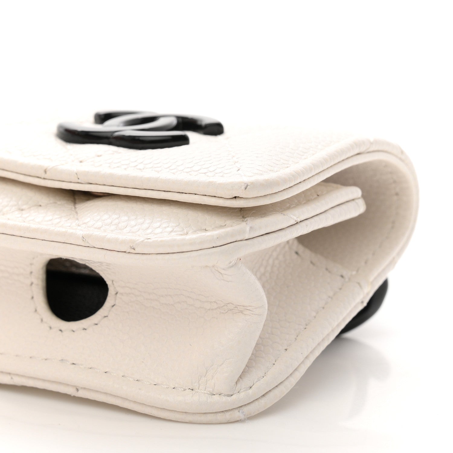 Chanel Caviar Quilted Airpods Pro Holder Belt White 11 of 11