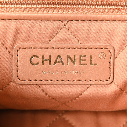 Chanel Shiny Calfskin Quilted Small Chanel 22 Camel 7 of 11