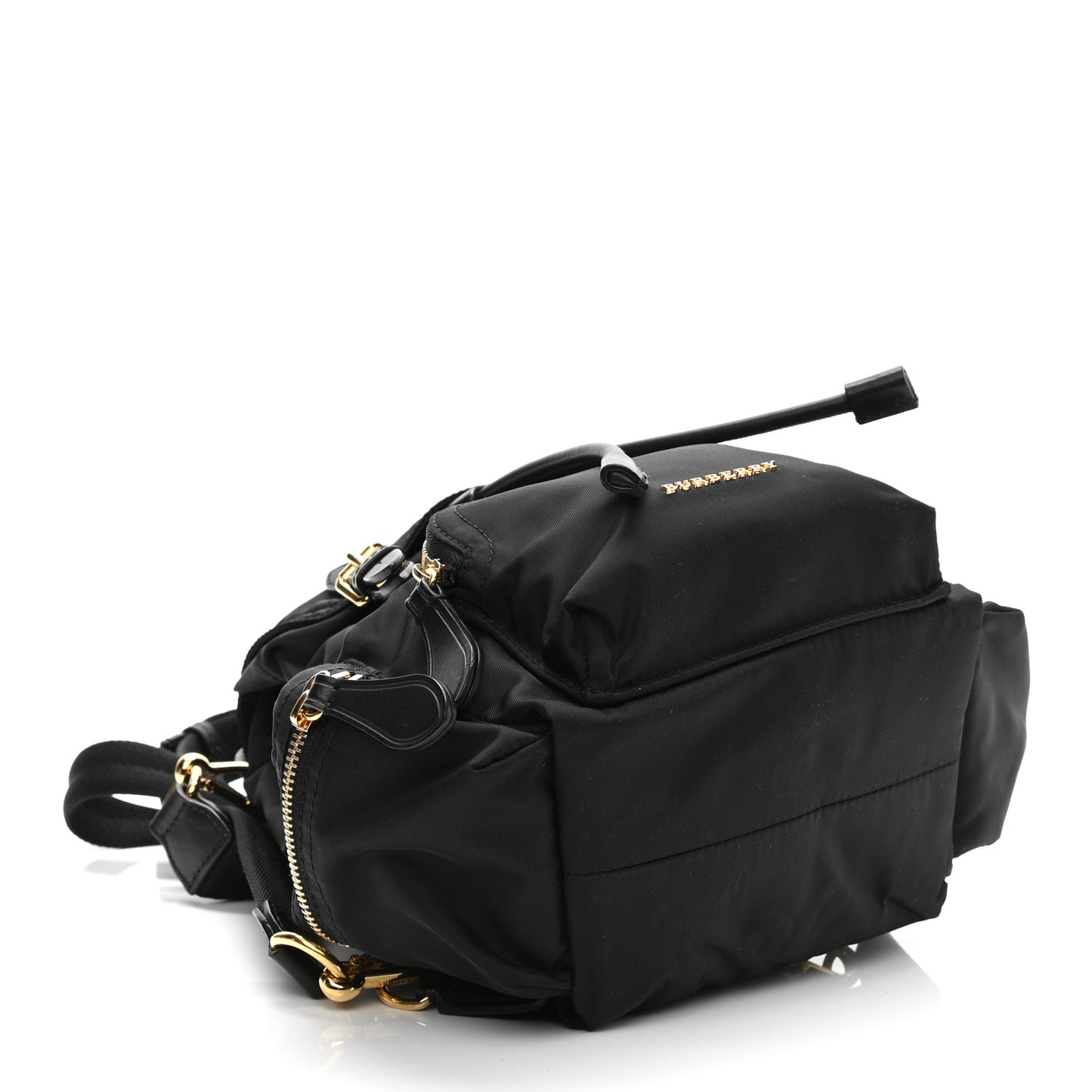 Nylon Small Crossbody Rucksack Backpack Black