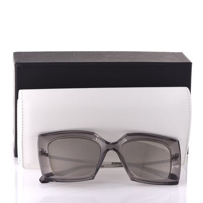Chanel 18K White Gold Mirror Square Sunglasses 6051 Gray 9 of 9