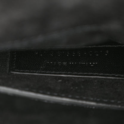 Saint Laurent Suede Fringe Small Monogram Satchel Black 7 of 18
