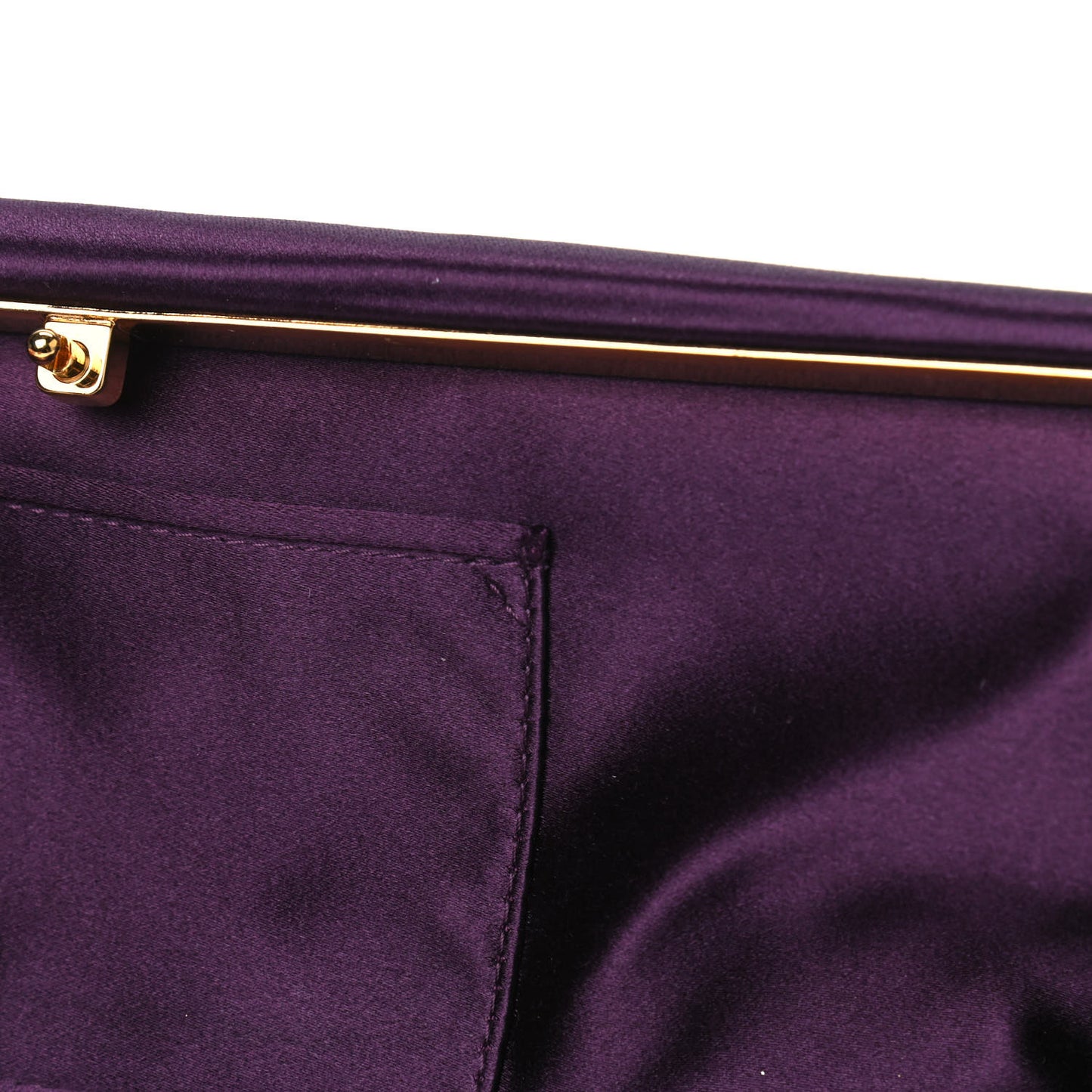 Satin Pochette Clutch Viola