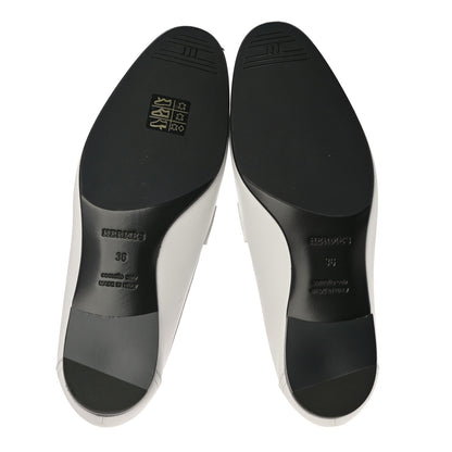 Hermes Calfskin Womens Royal Loafer 36 White 7 of 11