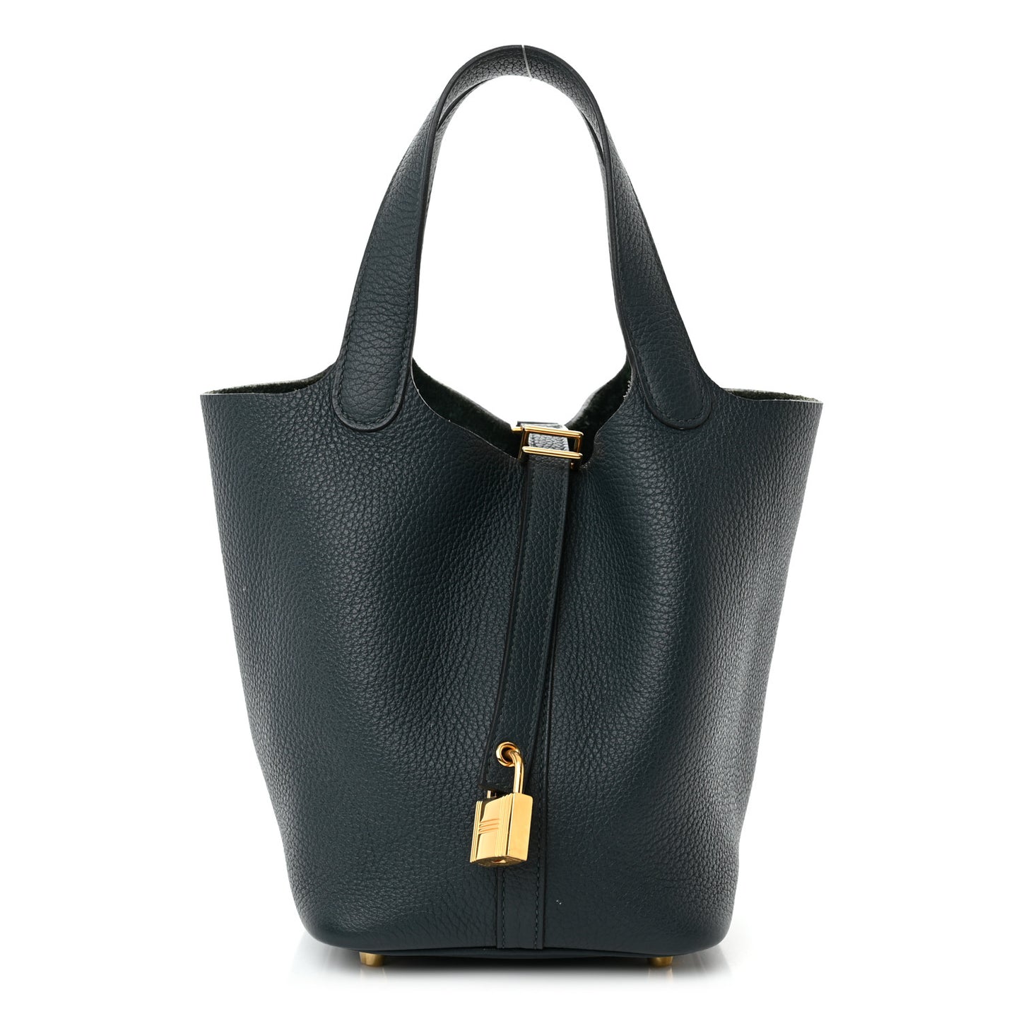 Taurillon Clemence Picotin Lock 18 PM Vert Cypress