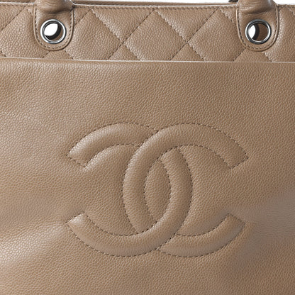Chanel Caviar Medium Soft CC Top Handle Tote Dark Beige 9 of 13