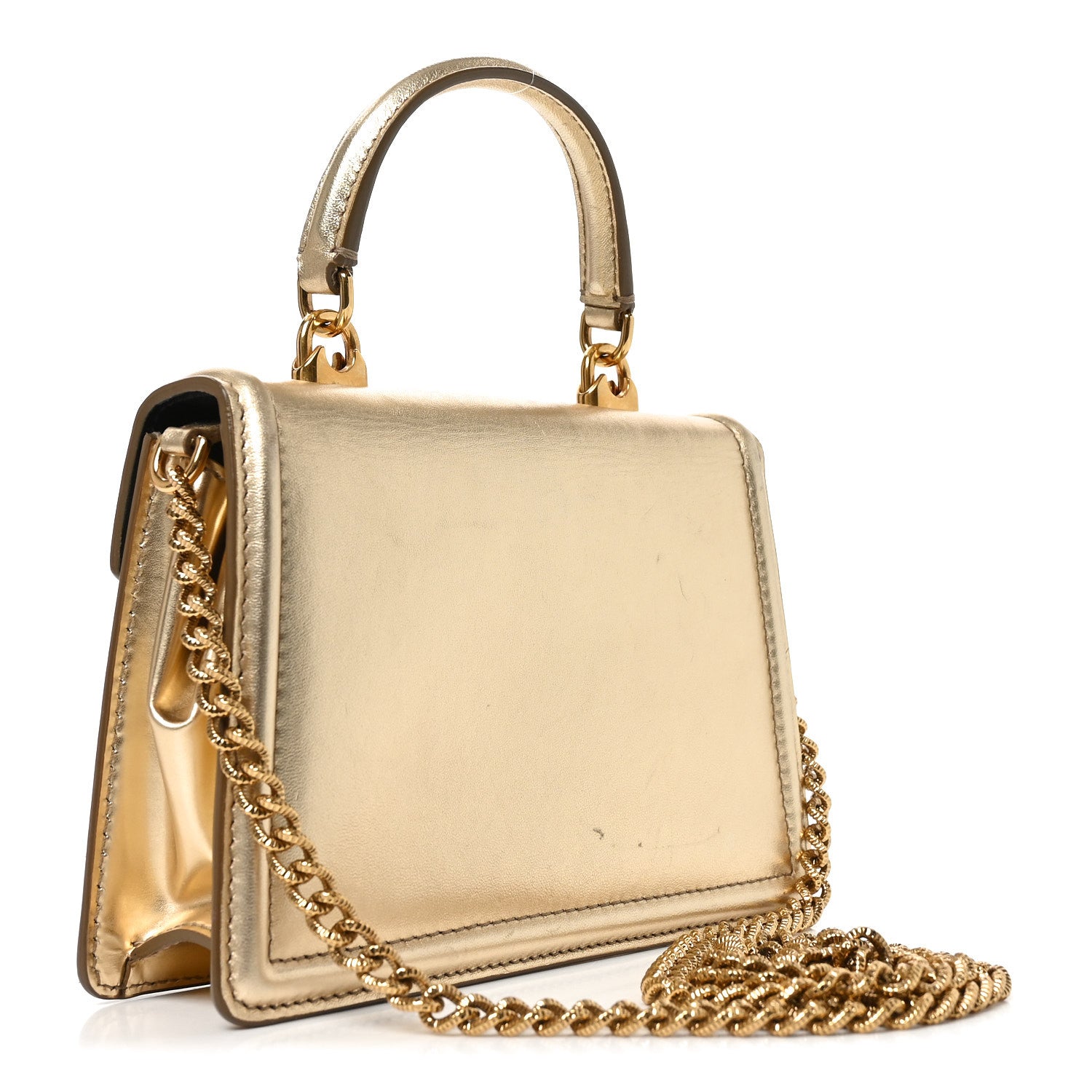 Dolce & Gabbana Metallic Nappa Small Devotion Envelope Top Handle