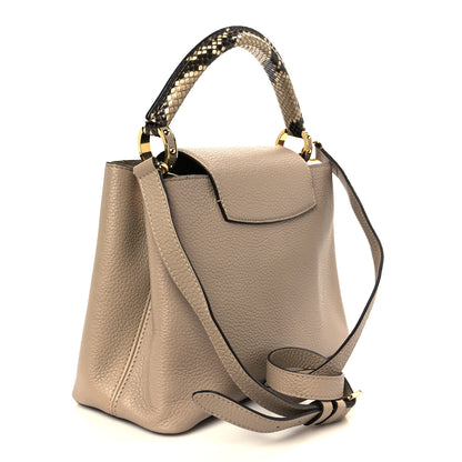 Louis Vuitton Taurillon Snakeskin Capucines PM Galet 3 of 9